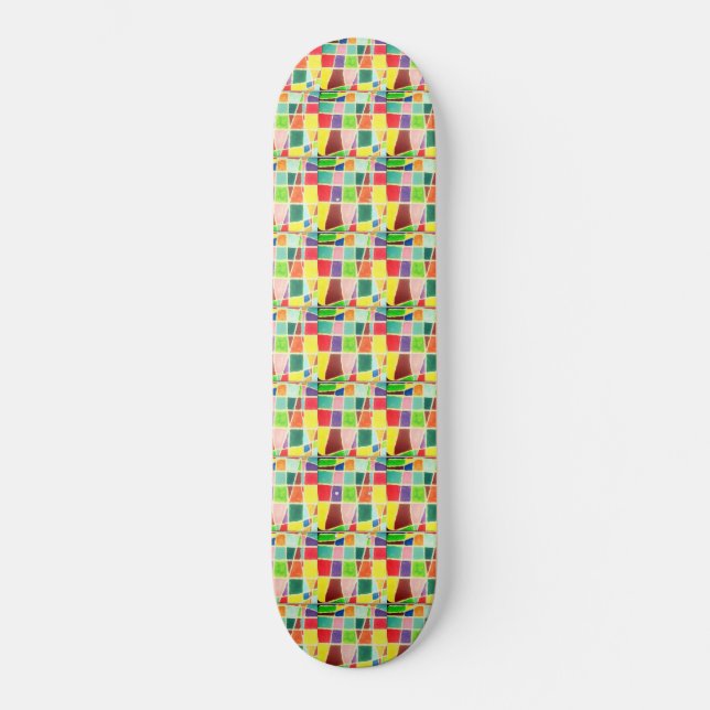 Beautiful latest retro amazing Happy Colours Skateboard (Front)