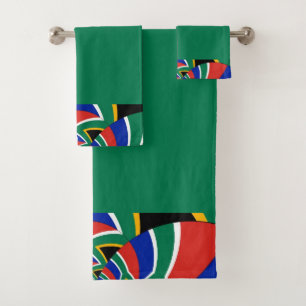 Beautiful Latest South Africa National Flag Colour Bath Towel Set