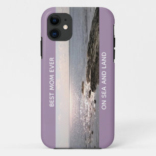 Beautiful Lavender Best Mum Ever Photo of Ocean    iPhone 11 Case