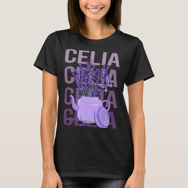 Beautiful Lavender - Celia Name T-Shirt (Front)