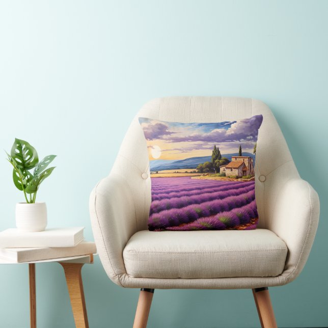 Beautiful lavender field in Provence  Cushion (Chair)