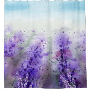 Beautiful lavender field shower curtain