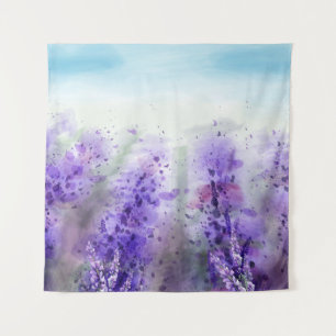 Beautiful lavender field tapestry