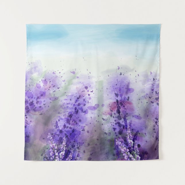 Beautiful lavender field tapestry (Front)