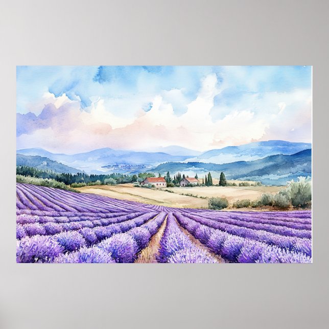 Beautiful lavender fields poster (Front)