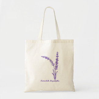 Beautiful Lavender Flower Botanical Drawing Tote B