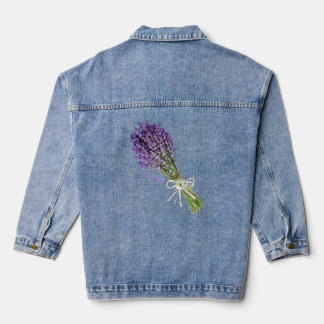 Beautiful Lavender Flowers Lavender Botanical Denim Jacket