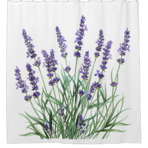 Beautiful Lavender Garden Flower Floral Shower Curtain