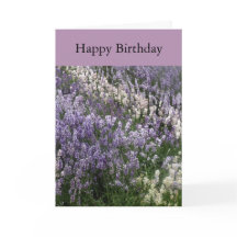 Beautiful Lavender Happy Birthday Card