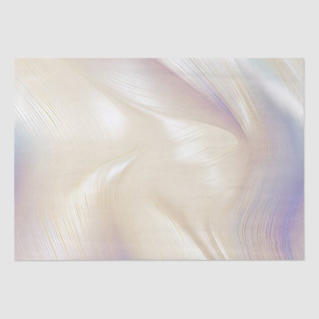 Beautiful Lavender Ivory Pearl Wedding  Tissue Paper (Front)