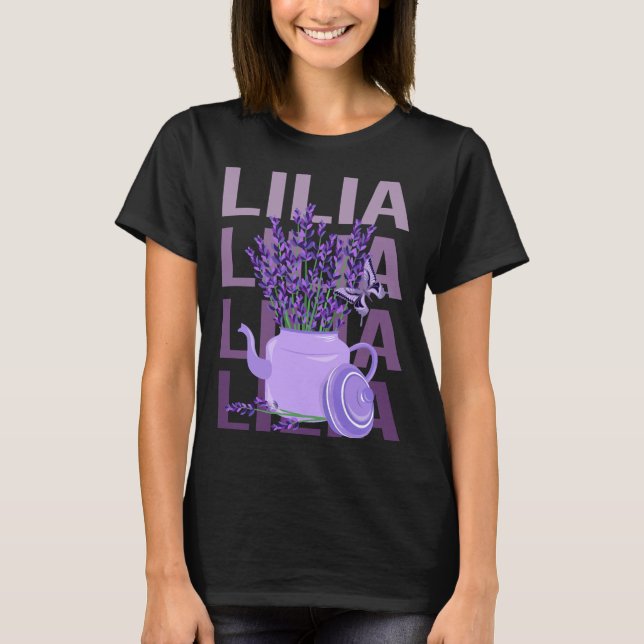 Beautiful Lavender - Lilia Name T-Shirt (Front)