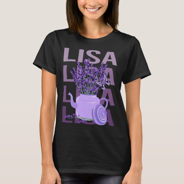Beautiful Lavender - Lisa Name T-Shirt (Front)