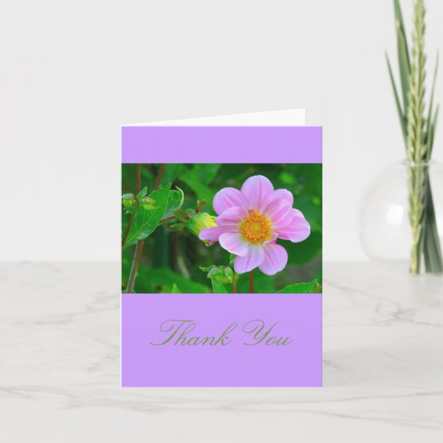 BEAUTIFUL LAVENDER-PINK ANEMONE CARD (Front)