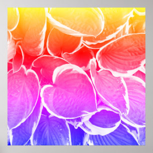 Beautiful leaves art poster