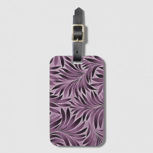Beautiful Leaves in Aubergine Purple Luggage Tag