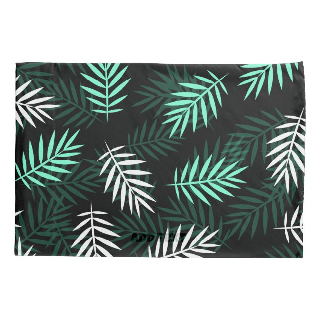 Beautiful Leaves Pattern Green Pillowcase (Back)