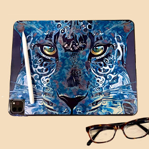 Beautiful leopard blues, golden eyes iPad Tablet