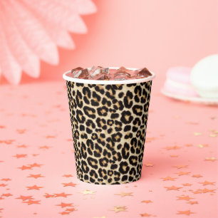 Beautiful Leopard Fur Faux Fur Pattern Paper Cups