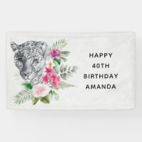 Beautiful Leopard Head Exotic Birthday