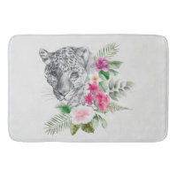 Beautiful Leopard Head Portrait in Watercolor