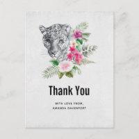 Beautiful Leopard Head Portrait Thank You