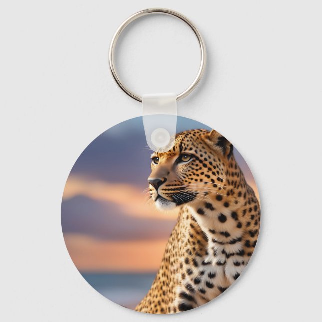 Beautiful Leopard Key Ring (Front)