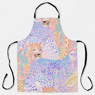 Beautiful Leopard Seamless Pattern illustration Ar Apron