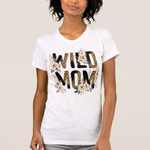 Beautiful Leopard Wild Mum Floral T-Shirt