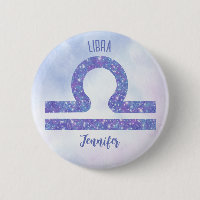 Beautiful Libra Astrology Sign Personalised Purple