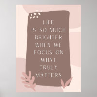 Beautiful Life Quote in Boho Style