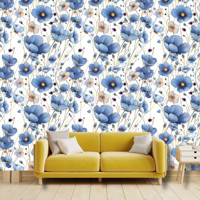 Beautiful light blue wildflower wallpaper (Creator Uploaded)