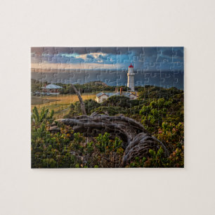 Beautiful light House Landscape at Sunrise Jigsaw Puzzle