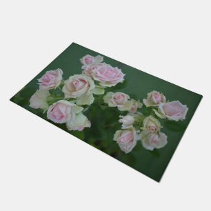 Beautiful light pink garden roses doormat