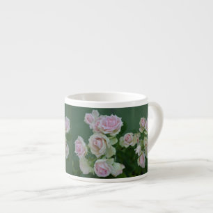 Beautiful light pink garden roses espresso cup