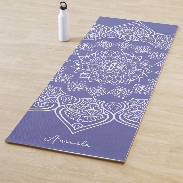Beautiful Light Purple Mandala Custom Yoga Mat (In Situ)