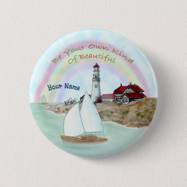 Beautiful Lighthouse  6 Cm Round Badge (Front)
