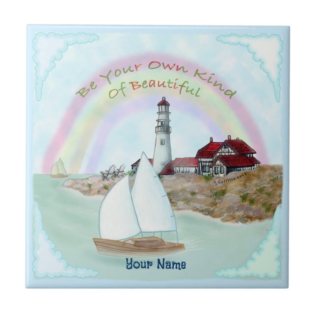 Beautiful Lighthouse Ceramic Tile (Front)