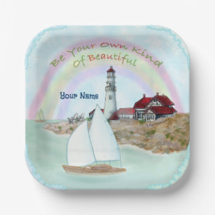 Beautiful Lighthouse Paper Plate