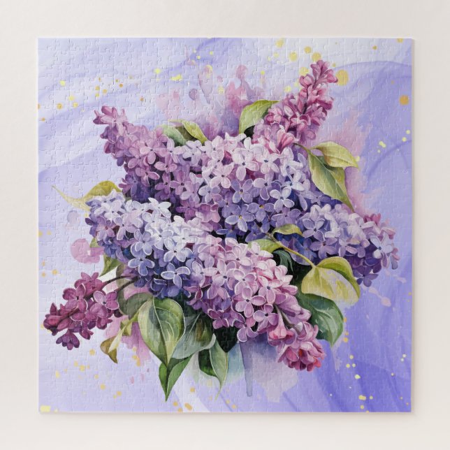 Beautiful Lilac Bouquet Flower Bouquet Floral Jigsaw Puzzle (Vertical)