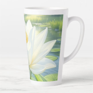Beautiful Lily Flower Latte Mug