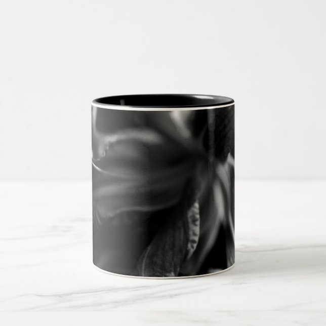 Beautiful Lily Flowers Two-Tone Coffee Mug (Center)
