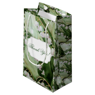 BEAUTIFUL LILY OF THE VALLEY MONOGRAMMED SMALL GIFT BAG