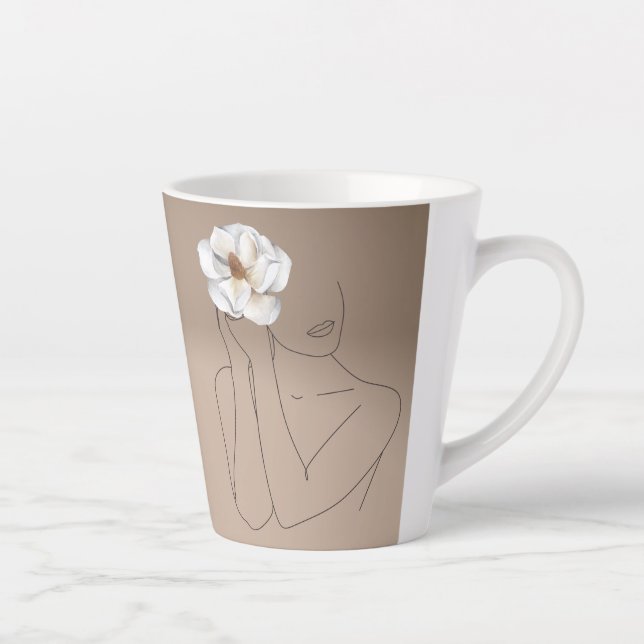Beautiful Lines, Magnolia Latte Mug (Right)