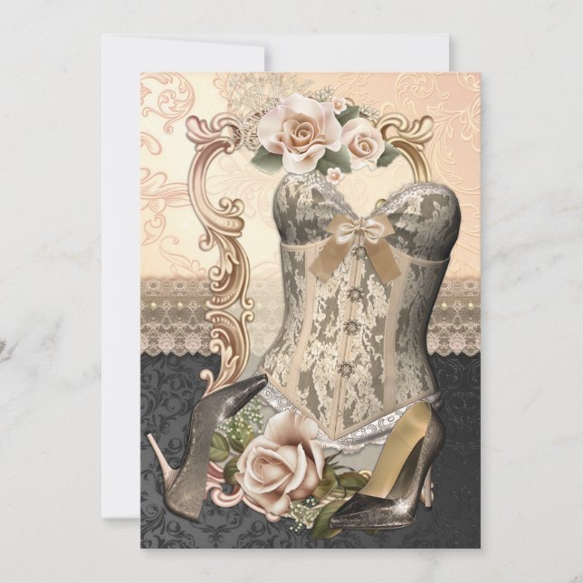 Beautiful Lingerie Shower Invitations (Front)