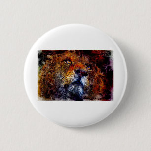 Beautiful Lion 6 Cm Round Badge