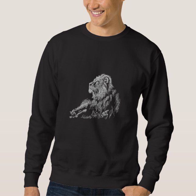 Beautiful lion  king of the animals picture  Afric Sweatshirt (Front)