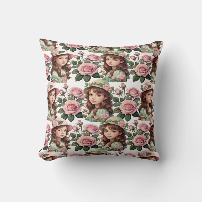 Beautiful little girl cushion (Front)