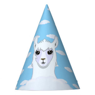 Beautiful Llama and Clouds Party Hat