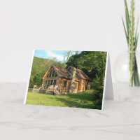 BEAUTIFUL LOG CABIN "NEW HOME" CONGRATULATIONS CAR