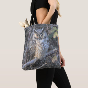 Beautiful Long-Eared Owl at Sunset Tote Bag